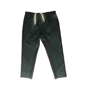 $1,995 NWT Gucci Gray "GUCCI" Stripe Print Monogram Wool Men's Dress Pants52(36)